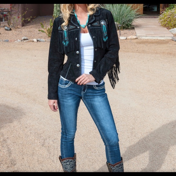 WESTERN JACKET Fringed Suede Leather Jacket - Picture 3 of 9